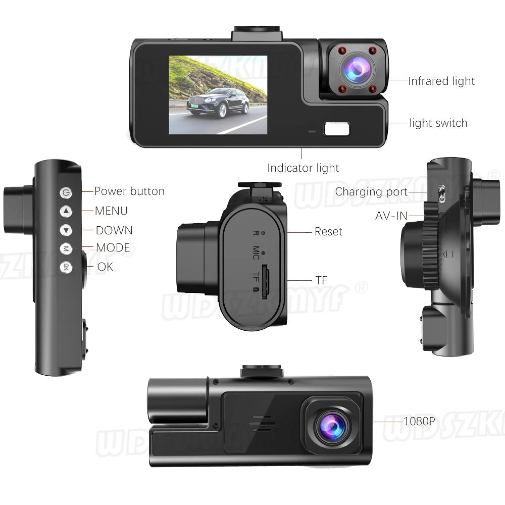Dashcam 1080P WiFi - Vue Avant/Arrière