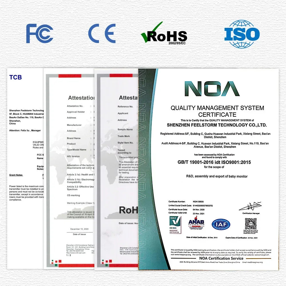 Moniteur Bébé 5" Panoramique - Audio 2 Voies Vision Nocturne