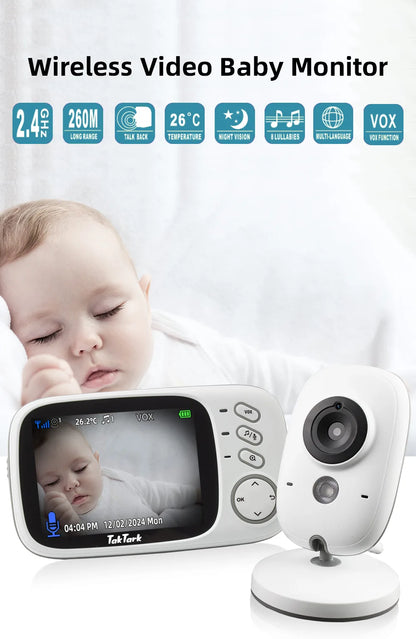 Moniteur Bébé 3.2" - Vision Nocturne Audio 2 Voies