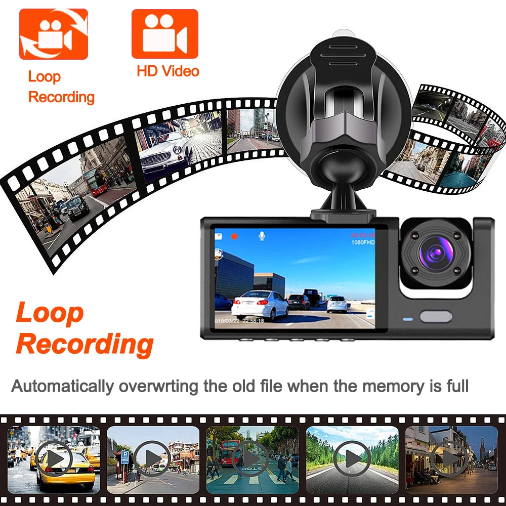 Dashcam 1080P 2/3 Canaux - Vision Nocturne