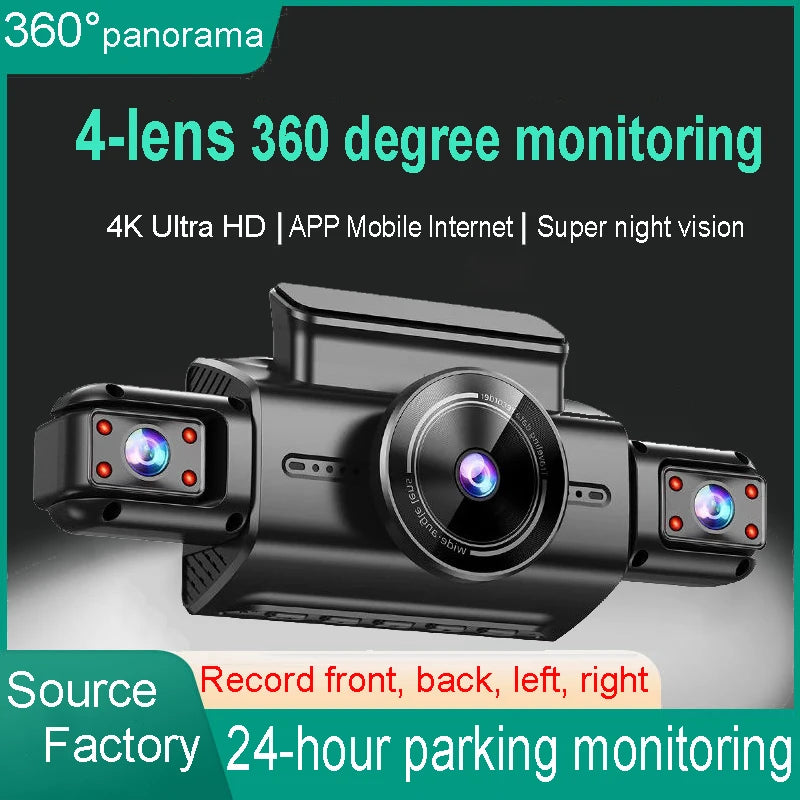 Dashcam 4K double objectif GPS WiFi avant arrière haute définition
