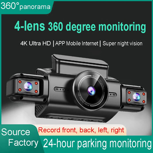 Dashcam 4K double objectif GPS WiFi avant arrière haute définition
