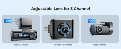 M550 Pro Dashcam 4K - GPS WiFi 3 Canaux