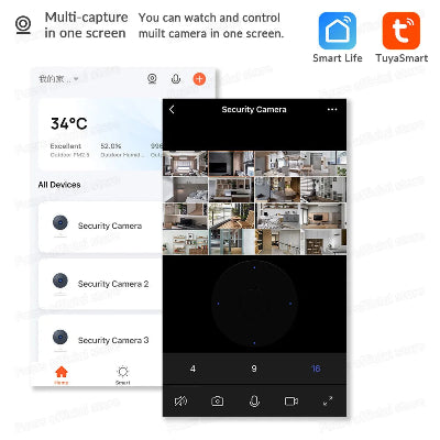 Pack caméra bébé Tuya surveillance intelligente accessoires