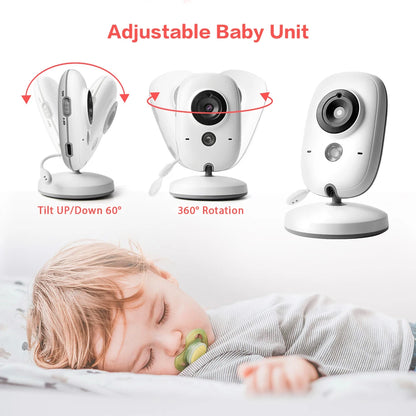 Moniteur Bébé 3.2" - Vision Nocturne Audio 2 Voies