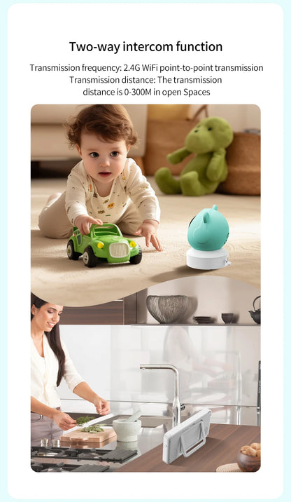 Bébé moniteur 2K haute définition WiFi télécommande application mobile