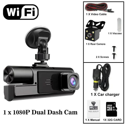 Mini Dashcam WiFi 3 Canaux - 1080P
