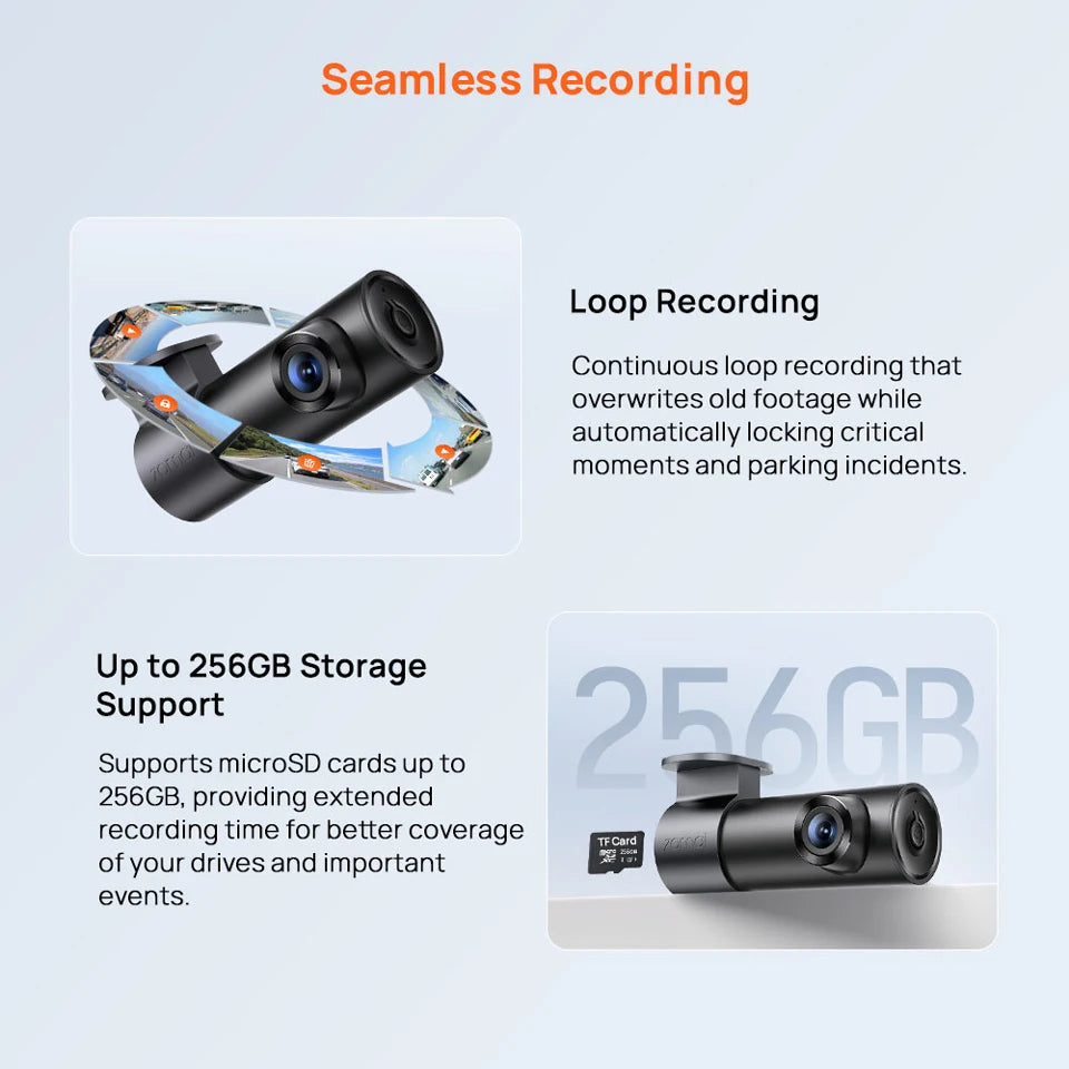 M310 Plus Dashcam 2K - Commande Vocale