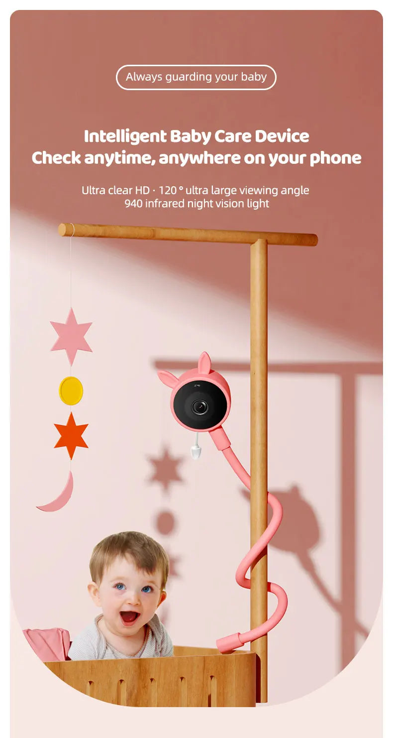 Caméra bébé Tuya WiFi Bluetooth télécommande