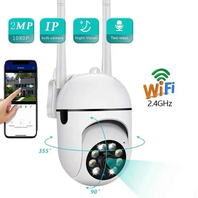 Caméra Surveillance Extérieure WiFi 360° 1080P FireFrog A7 - Audio Bidirectionnel, Vision Nocturne