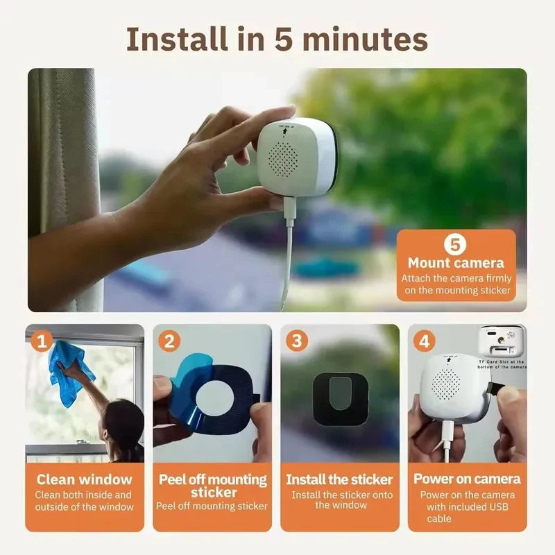 Caméra de sécurité WiFi Mini 1080P HD, Caméscope Intérieur Vision Nocturne, Caméra Intelligente de Protection Vidéo 2026 Nouveauté