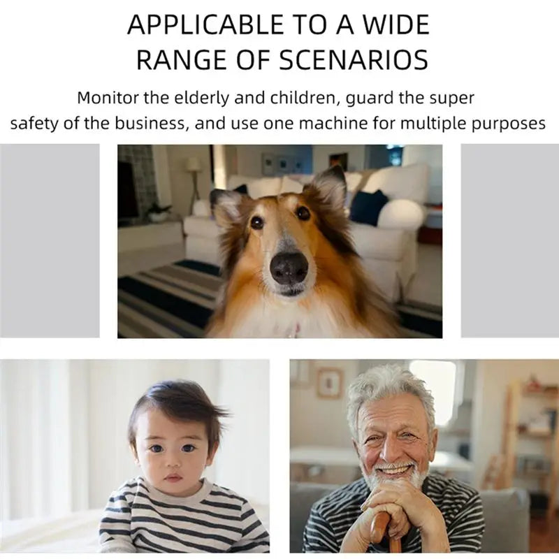 Caméra de sécurité intérieure ABGI - Caméras intelligentes HD pour la sécurité domestique, caméra Wifi intérieure 1080P pour la sécurité domestique/les bébés