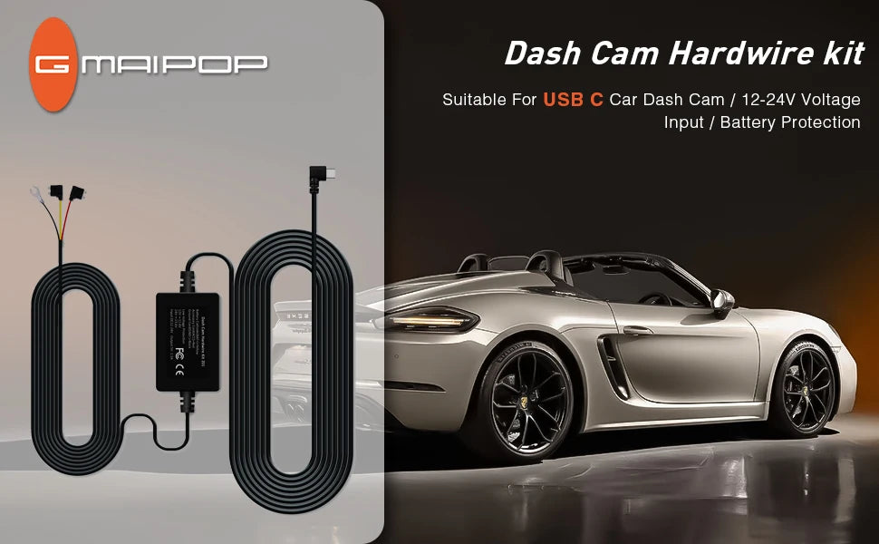 Dashcam 4 Canaux WiFi 1080P - Kit Câblage