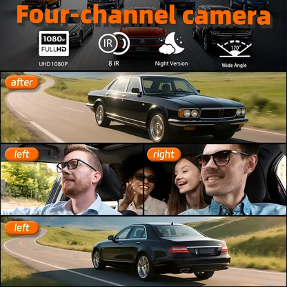 Dashcam 4 Canaux WiFi 1080P - Kit Câblage