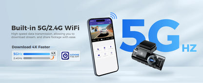 M550 Pro Dashcam 4K - GPS WiFi 3 Canaux