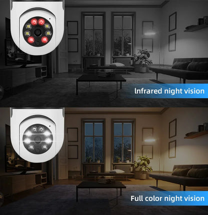 Caméra de surveillance 2026 avec vision nocturne couleur, suivi automatique des personnes, zoom, moniteur de sécurité intérieur, caméra IP Wi-Fi mini