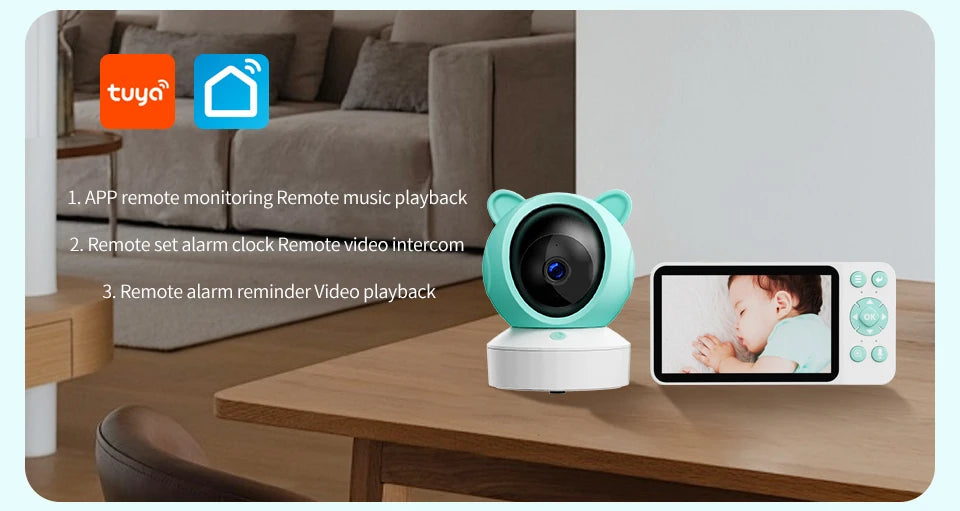 Bébé moniteur 2K haute définition WiFi télécommande application mobile