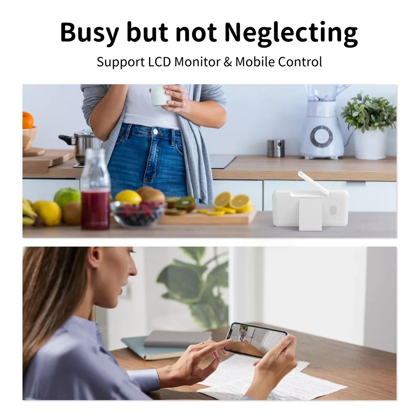 Moniteur Bébé 5" PTZ Zoom 3X WiFi - Double Contrôle App