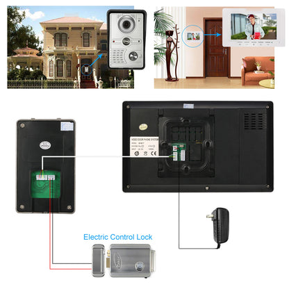 Caméra extérieure IR-CUT, sonnette vidéo filaire de 7 pouces, moniteur intérieur, interphone visuel, Audio bidirectionnel, déverrouillage à distance, visiophone
