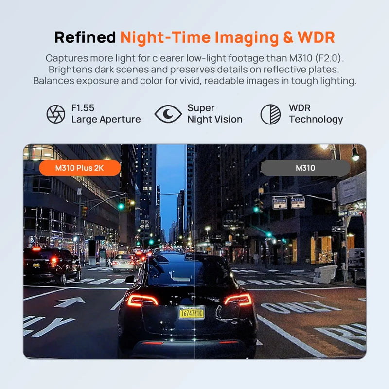 70mai M310 Plus application mobile contrôle WiFi enregistrement
