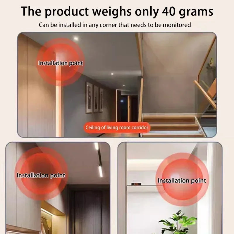 Mini caméra de sécurité WiFi 4K HD, surveillance intérieure intelligente pour la maison, avec application de surveillance à distance, design léger et portable