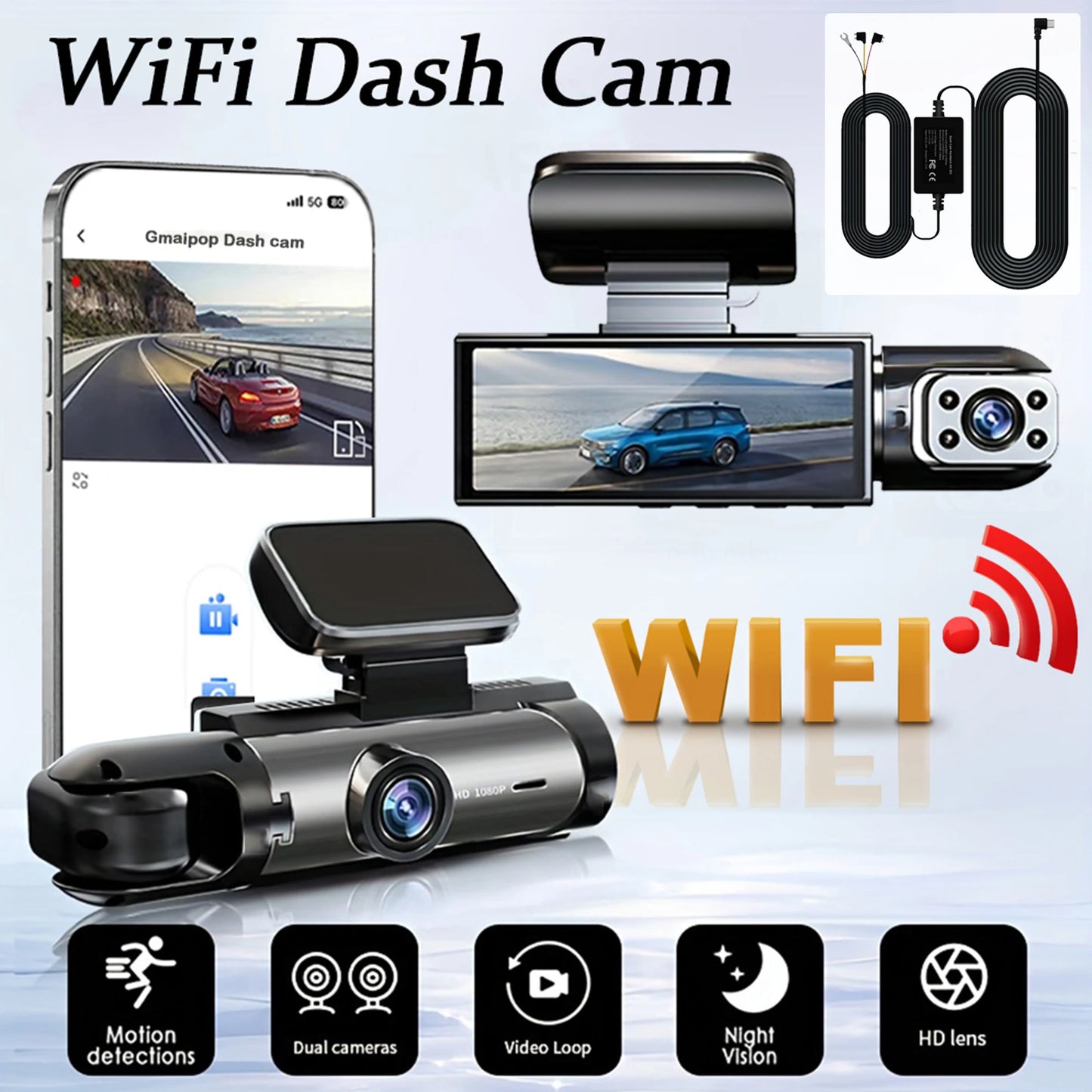 M310 Plus Dashcam 2K - Commande Vocale