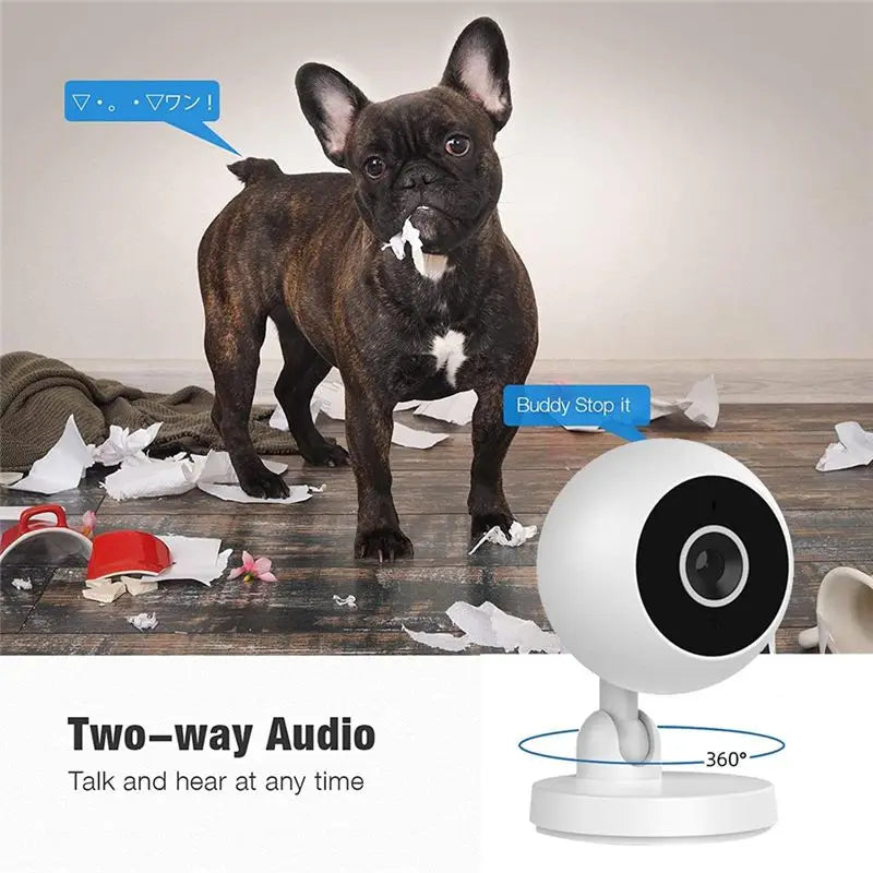 Caméra de sécurité intérieure ABGI - Caméras intelligentes HD pour la sécurité domestique, caméra Wifi intérieure 1080P pour la sécurité domestique/les bébés