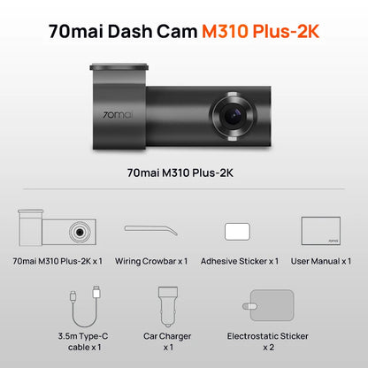 M310 Plus Dashcam 2K - Commande Vocale