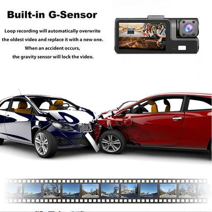 Mini Dashcam WiFi 3 Canaux - 1080P