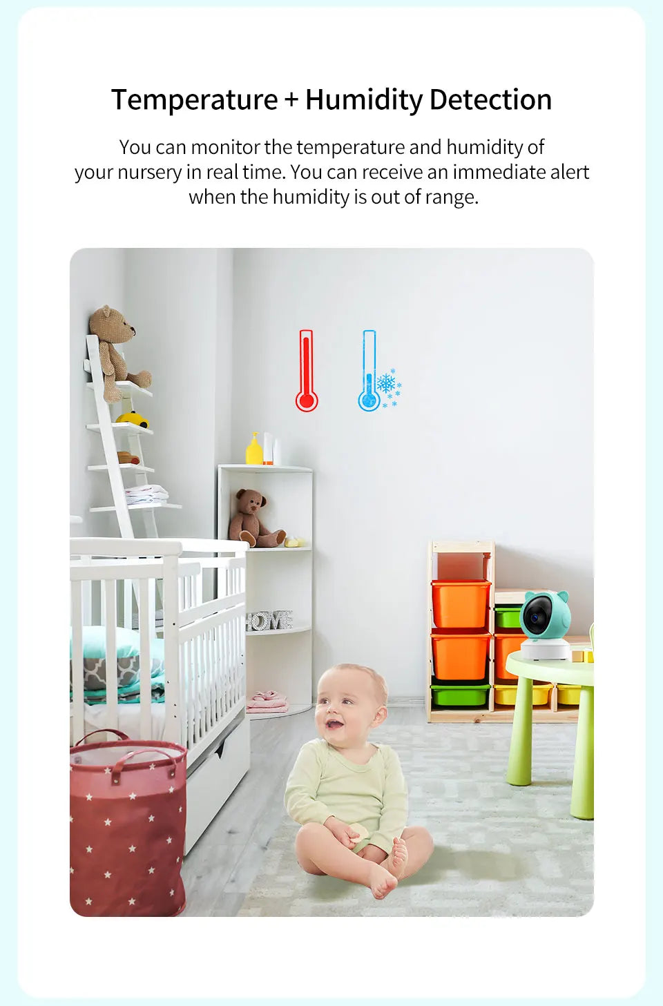 Bébé moniteur 2K haute définition WiFi télécommande application mobile