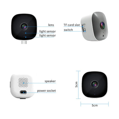 Caméra WiFi de sécurité, mini caméscope HD 1080P, version nocturne pour intérieur, caméra intelligente de protection vidéo