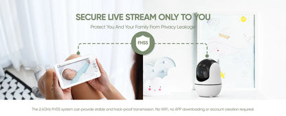 Moniteur Bébé 7" 1080P - 2 Caméras Écran Divisé