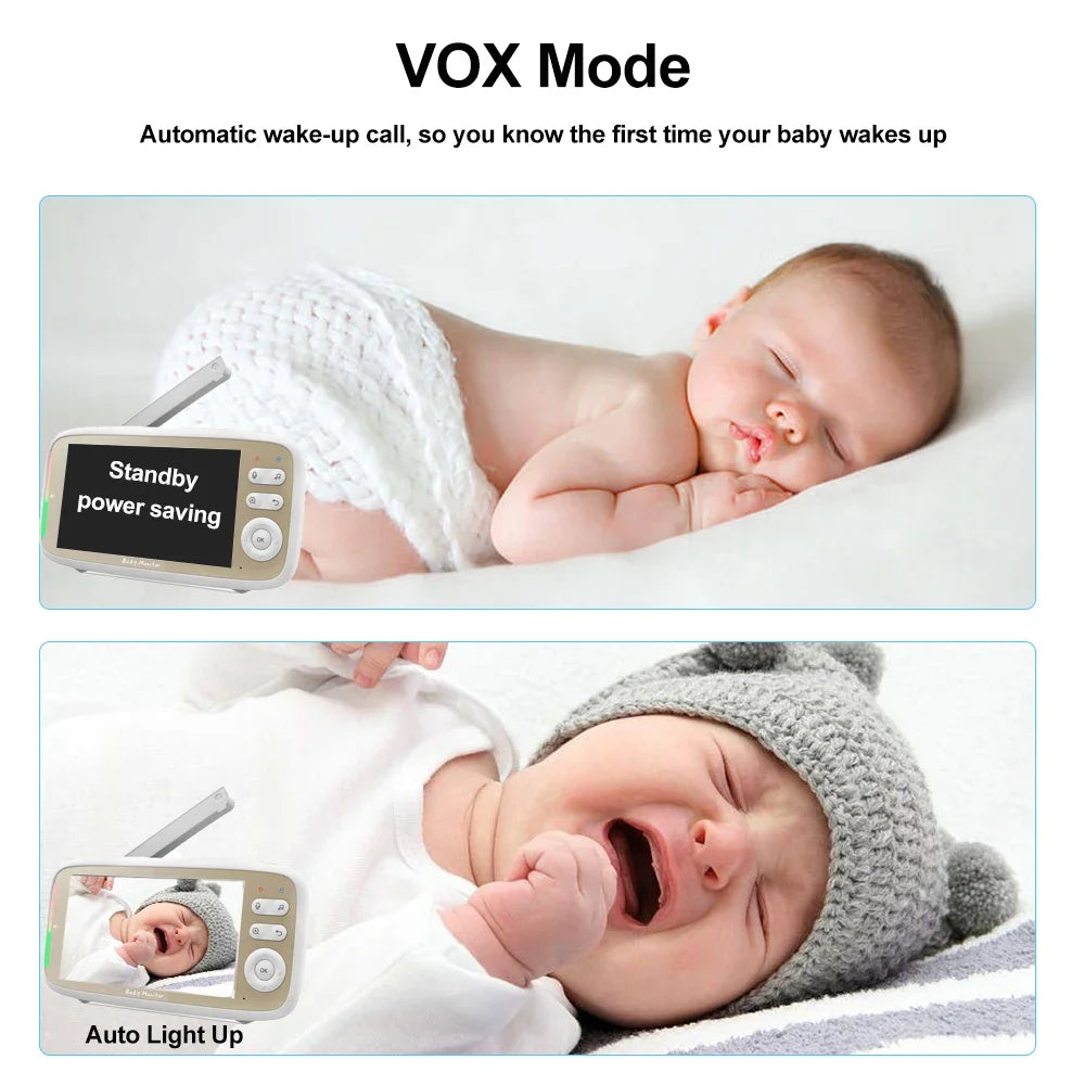 Moniteur Bébé 5" PTZ Zoom 3X WiFi - Double Contrôle App