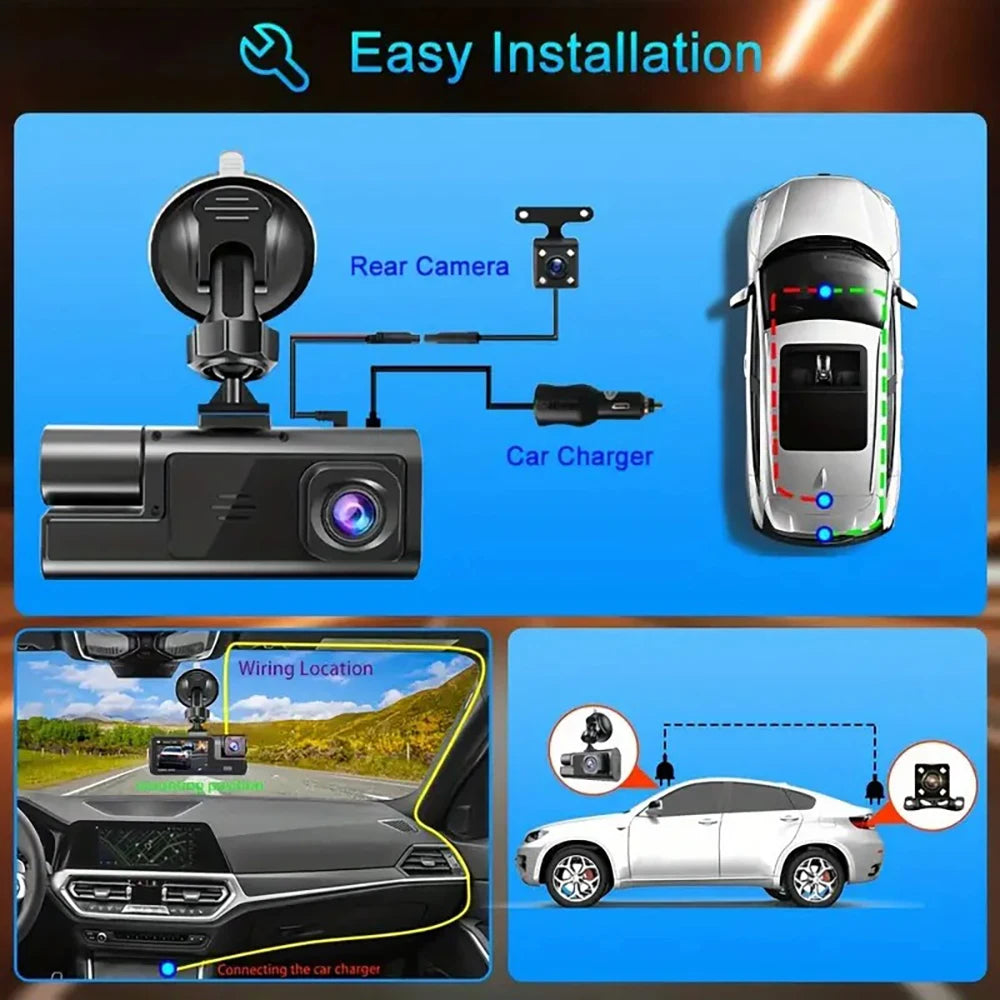 Dashcam 1080P WiFi - Vue Avant/Arrière
