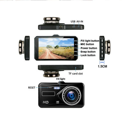 Dashcam 1080P WiFi - Vue Avant/Arrière