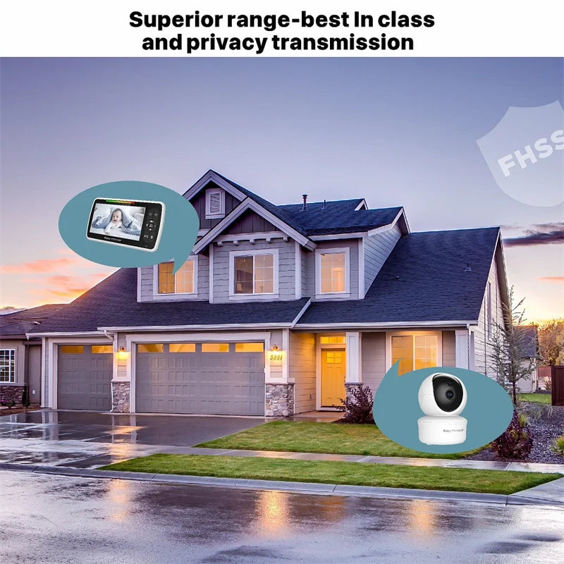 Moniteur Bébé 5" PTZ - Audio 2 Voies Mode VOX