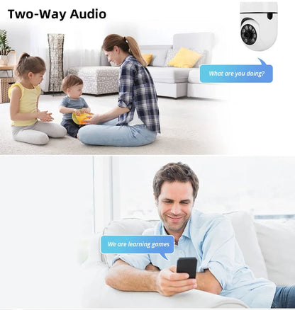 Caméra de surveillance 2026 avec vision nocturne couleur, suivi automatique des personnes, zoom, moniteur de sécurité intérieur, caméra IP Wi-Fi mini