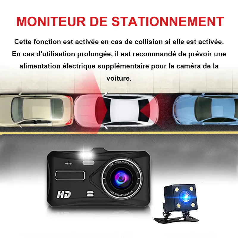 Dashcam 1080P WiFi - Vue Avant/Arrière