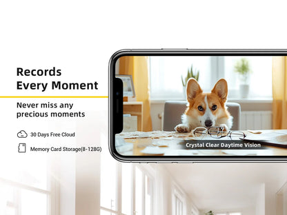 Caméra pour bébé 2K avec application téléphonique, caméra de sécurité intérieure WiFi 5G/2.4GHz ,