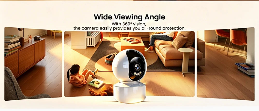 Caméra IP WiFi intérieure V360 Pro 2MP Full HD 1080P, caméra de sécurité sans fil CCTV, surveillance à domicile, conversation bidirectionnelle, vision nocturne infrarouge