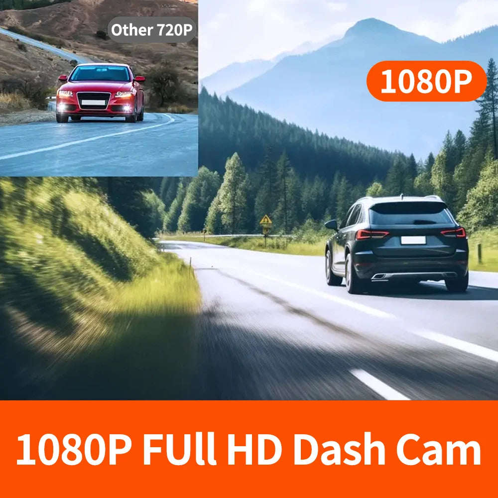 Dashcam 3 Canaux 1080P - Avant/Arrière/Intérieur