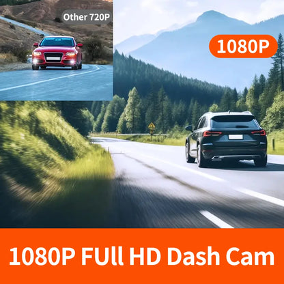 Dashcam 3 Canaux 1080P - Avant/Arrière/Intérieur