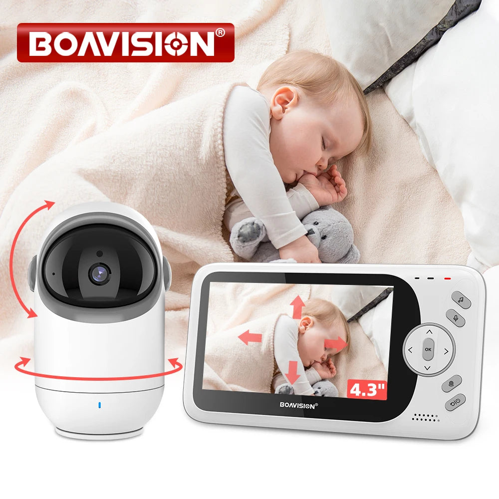 VB801 moniteur bébé 4.3 pouces caméra panoramique

