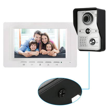 Caméra extérieure IR-CUT, sonnette vidéo filaire de 7 pouces, moniteur intérieur, interphone visuel, Audio bidirectionnel, déverrouillage à distance, visiophone
