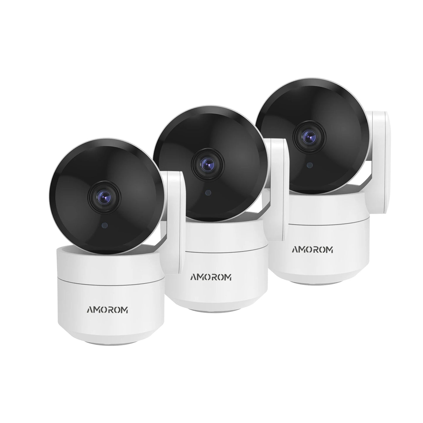 AMOROM 2K caméra intérieure 5/2.4G Wi-Fi maison Vision nocturne caméra de sécurité caméra rotative à 360 degrés AI détection de mouvement caméra IP