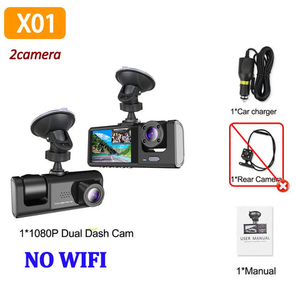 Dashcam 1080P WiFi - Vue Avant/Arrière