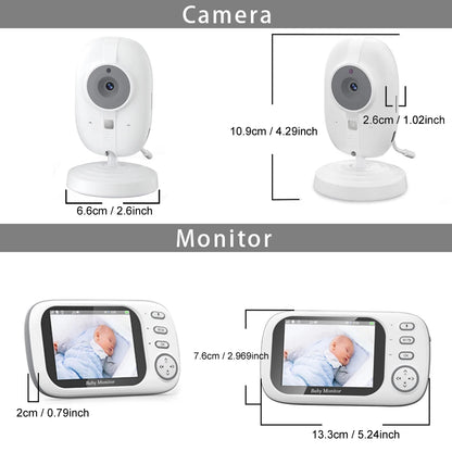 Moniteur bébé 3,5 pouces, vidéo sans fil, Vision nocturne, surveillance de la température