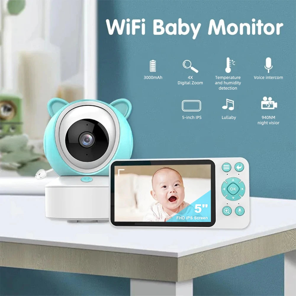 Smart WiFi Audio vidéo bébé moniteurs caméra 1080P